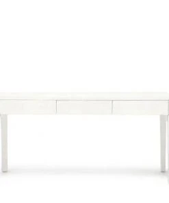 Made Goods Sorin 3 Drawer Desk Pristine Faux Shagreen New Arrivals