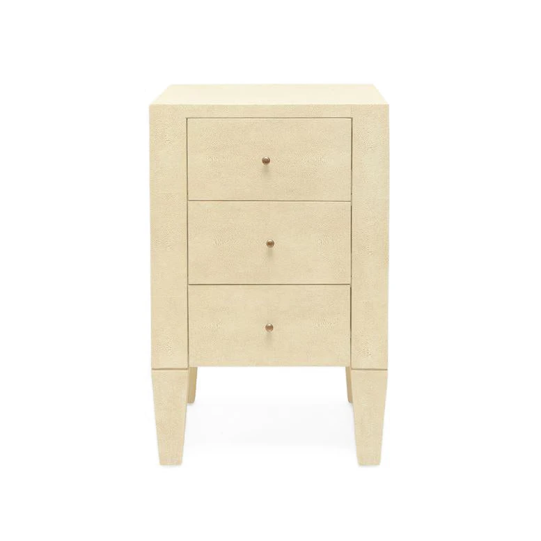 Made Goods Sorin 3 Drawer Single Nightstand Off White Faux Shagreen 3 Made Goods Sorin 3 Drawer Single Nightstand Off White Faux Shagreen