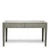 Made Goods Sorin 2 Drawer Desk Castor Gray Vintage Faux Shagreen New Arrivals