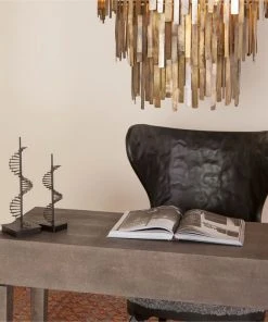 Made Goods Sorin 2 Drawer Desk Seal Faux Shagreen New Arrivals