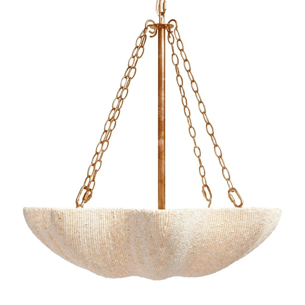 Made Goods New Arrivals Tabitha Chandelier Natural Coco Beads And Gold Metal 3 Made Goods New Arrivals Tabitha Chandelier Natural Coco Beads And Gold Metal