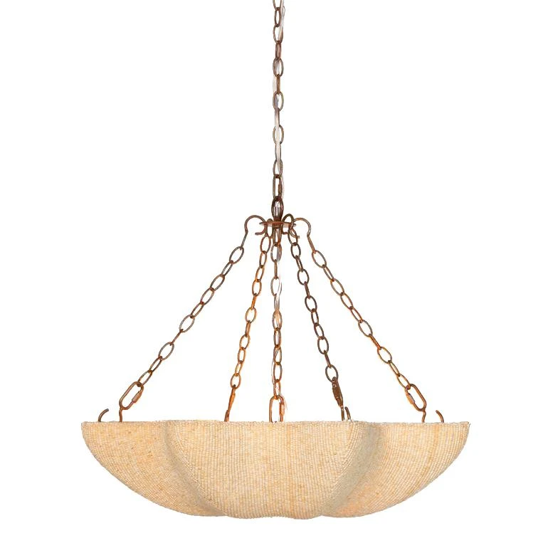 Made Goods New Arrivals Tabitha Chandelier Natural Coco Beads And Gold Metal 9 Made Goods New Arrivals Tabitha Chandelier Natural Coco Beads And Gold Metal