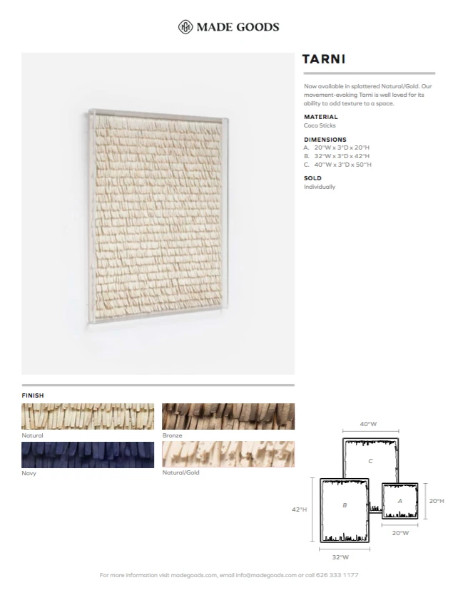 Made Goods Tarni Square Artwork Gold Coco Sticks New Arrivals 6 Made Goods Tarni Square Artwork Gold Coco Sticks New Arrivals