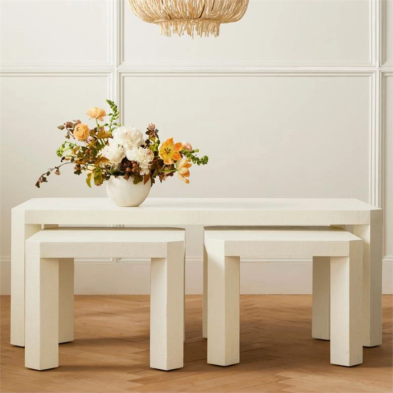 Made Goods Taylam Nesting Coffee Tables Large Off White Faux Raffia Made Goods Taylam Nesting Coffee Tables Large Off White Faux Raffia