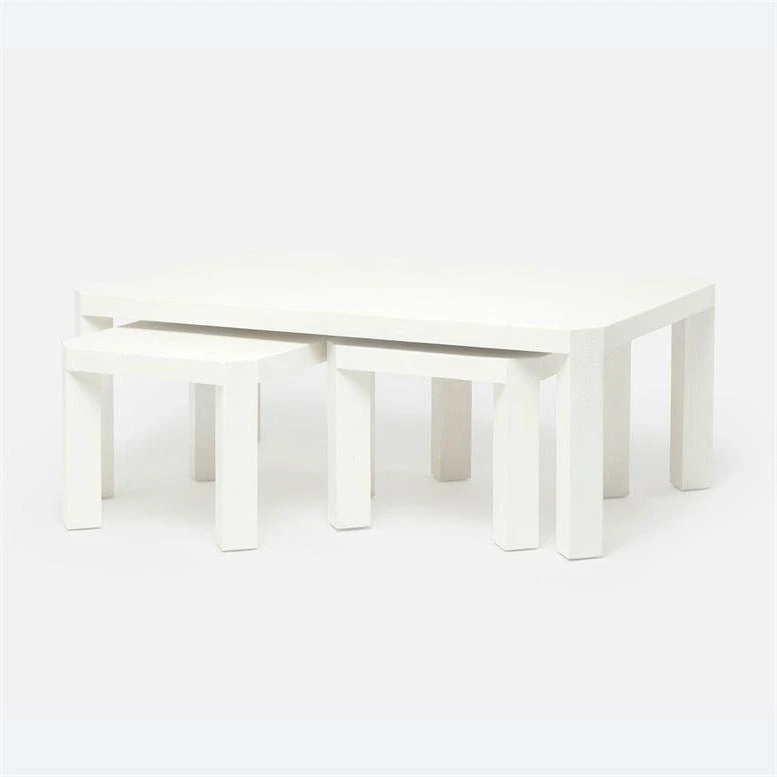 Made Goods Taylam Nesting Coffee Tables Large Pristine Faux Raffia 3 Made Goods Taylam Nesting Coffee Tables Large Pristine Faux Raffia