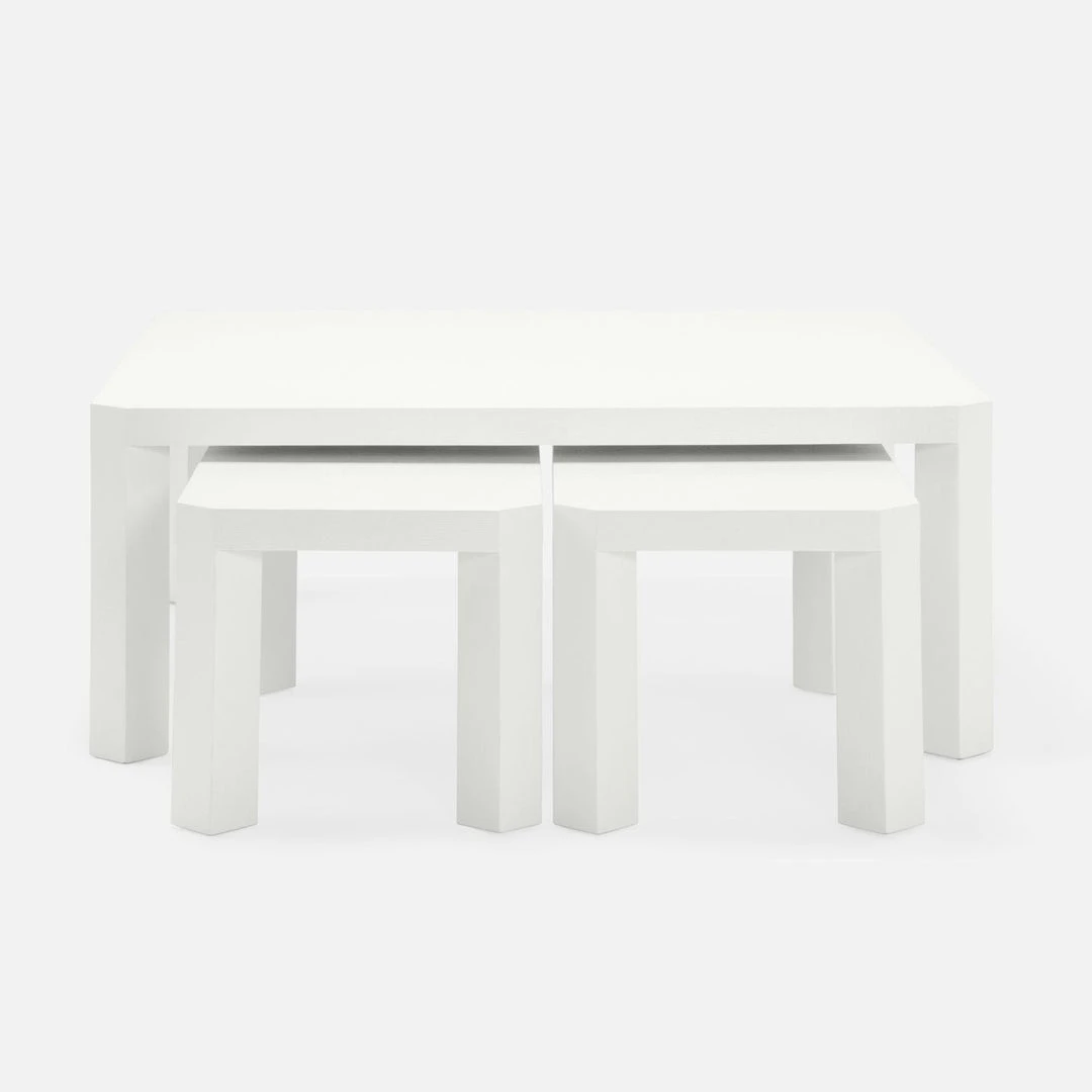 Made Goods Taylam Nesting Coffee Tables Small Pristine Faux Raffia New Arrivals 3 Made Goods Taylam Nesting Coffee Tables Small Pristine Faux Raffia New Arrivals