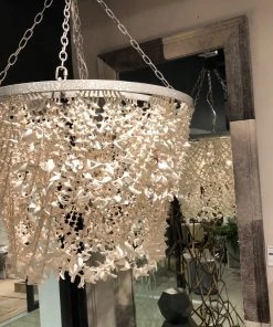 Made Goods New Arrivals Terza Chandelier Clamshell And Silver Metal 8 Made Goods New Arrivals Terza Chandelier Clamshell And Silver Metal