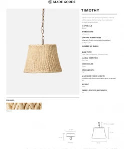 Made Goods Timothy Pendant Raffia 11 Made Goods Timothy Pendant Raffia