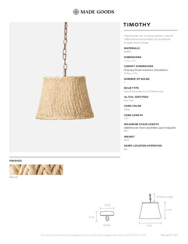 Made Goods Timothy Pendant Raffia 7 Made Goods Timothy Pendant Raffia