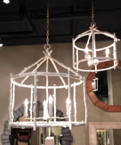 Made Goods Trina Twig Chandelier Round