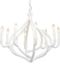 Made Goods Ulla Chandelier White Gesso Concrete New Arrivals