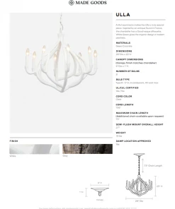 Made Goods Ulla Chandelier Gray Concrete New Arrivals
