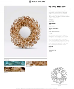 Made Goods Venus Mirror Champagne 9 Made Goods Venus Mirror Champagne