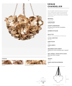 Made Goods Venus Chandelier Natural Saddle 26 Made Goods Venus Chandelier Natural Saddle