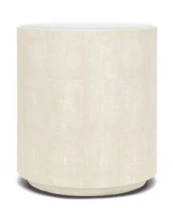Made Goods Cara Side Table Snow Faux Shagreen