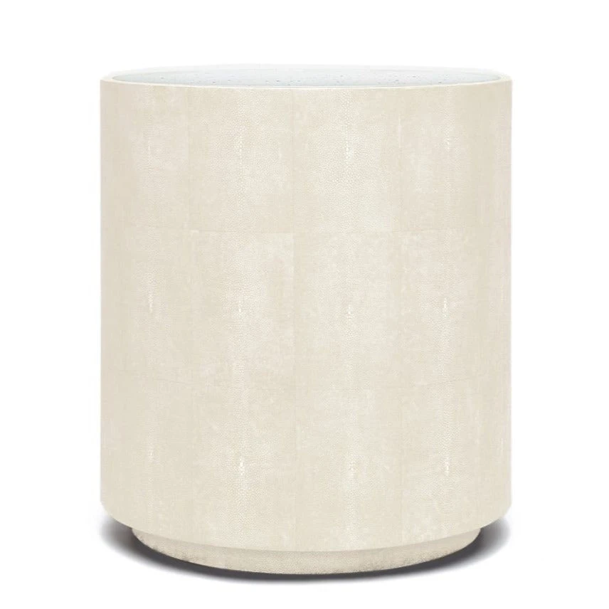 Made Goods Cara Side Table Snow Faux Shagreen 3 Made Goods Cara Side Table Snow Faux Shagreen