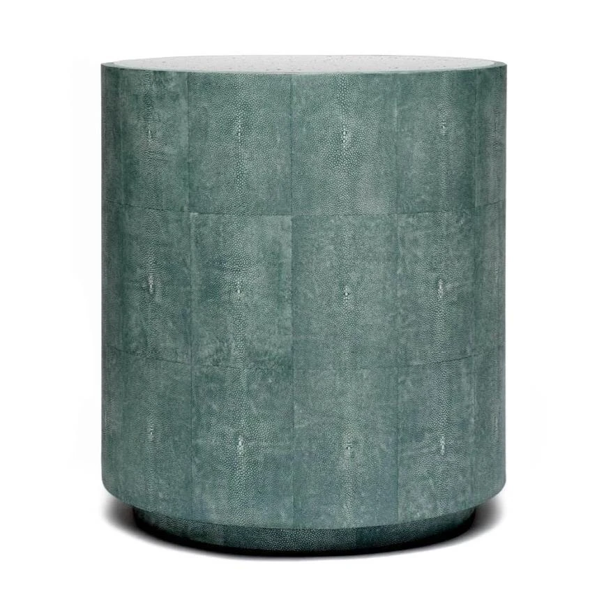 Made Goods New Arrivals Cara Side Table Turquoise Faux Shagreen 3 Made Goods New Arrivals Cara Side Table Turquoise Faux Shagreen