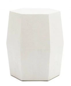 Made Goods New Arrivals Daryl Stool Pristine Faux Shagreen