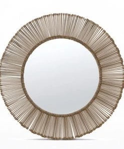 Made Goods New Arrivals Dawn Mirror Antique Brass Large