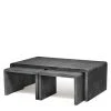 Made Goods Harlow Nesting Coffee Tables Cool Gray Faux Shagreen New Arrivals