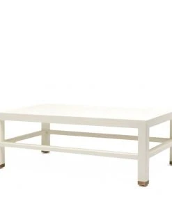 Made Goods New Arrivals Jarin Coffee Table White Faux Belgian Linen