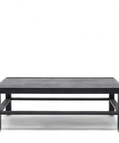 Made Goods Jarin Coffee Table Dark Navy Faux Belgian Linen New Arrivals