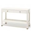 Made Goods Jarin Console White Faux Belgian Linen New Arrivals