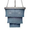 Made Goods Patricia Chandelier Small Dusty Blue Coco Beads And Silver Metal New Arrivals 2 Made Goods Patricia Chandelier Small Dusty Blue Coco Beads And Silver Metal New Arrivals