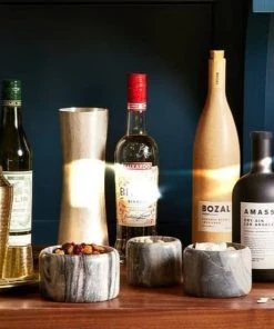 Blue Pheasant New Arrivals Mavis Gray Marble Small Serving Bowls Set Of 3 14 Blue Pheasant New Arrivals Mavis Gray Marble Small Serving Bowls Set Of 3