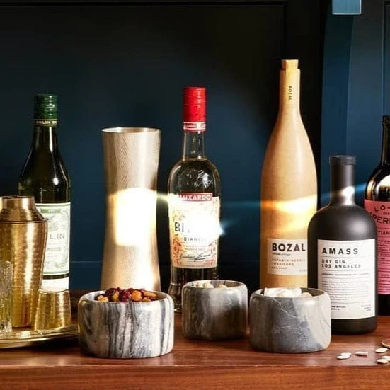 Blue Pheasant New Arrivals Mavis Gray Marble Small Serving Bowls Set Of 3 8 Blue Pheasant New Arrivals Mavis Gray Marble Small Serving Bowls Set Of 3