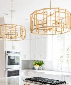 Worlds Away McKenzie Chandelier Gold Leaf New Arrivals