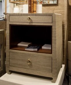 Bungalow 5 New Arrivals Ming 2 Drawer Side Table Brown