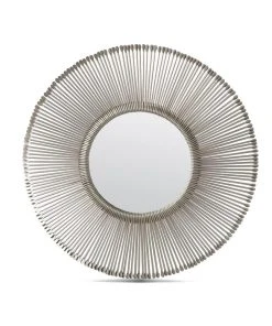 Made Goods New Arrivals Dawn Mirror Antiqued Silver Iron Small