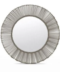Made Goods New Arrivals Dawn Mirror Antiqued Silver Iron Large