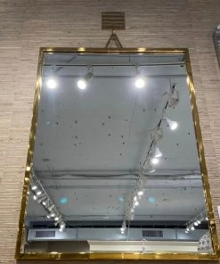 Mirror Home New Arrivals Welded Wall Mount Mirror Burnished Brass