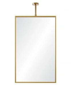 Mirror Home Ceiling Mount Mirror Burnished Brass