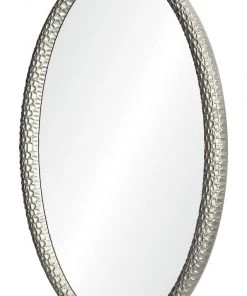 Mirror Home New Arrivals Jamie Drake Carved Oval Mirror Silver Leaf