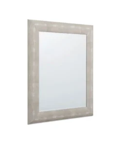 Made Goods Sabine Rectangular Mirror Sand Faux Shagreen