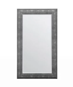 Made Goods Sabine Rectangular Mirror Cool Grey Faux Shagreen