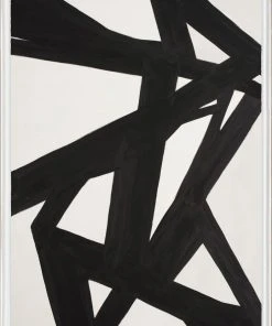 Natural Curiosities Black And White Abstract Painting 1 Framed Artwork