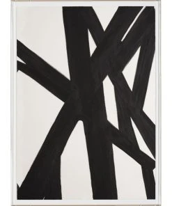 Natural Curiosities New Arrivals Black And White Abstract Painting 2 Framed Artwork