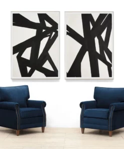 Natural Curiosities Black And White Abstract Painting 1 Framed Artwork 4 Natural Curiosities Black And White Abstract Painting 1 Framed Artwork