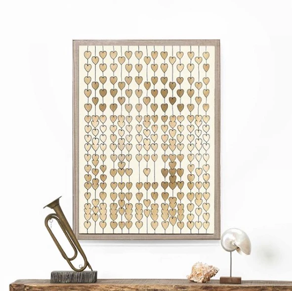 Natural Curiosities New Arrivals Cartier Heart Strings Gold Leaf Framed Artwork 4 Natural Curiosities New Arrivals Cartier Heart Strings Gold Leaf Framed Artwork