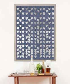 Natural Curiosities Cartier Heart Strings Navy Framed Artwork New Arrivals
