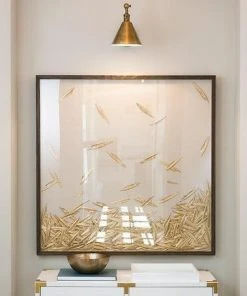 Natural Curiosities Golden Feathers Framed Artwork 9 Natural Curiosities Golden Feathers Framed Artwork