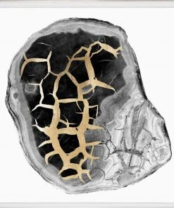 Natural Curiosities Black And White Geode 2 Framed Artwork