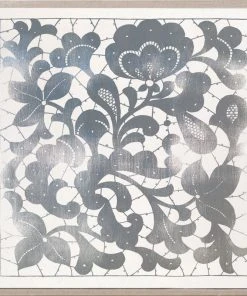 Natural Curiosities New Arrivals Gilded Lace Framed Artwork Silver Leaf