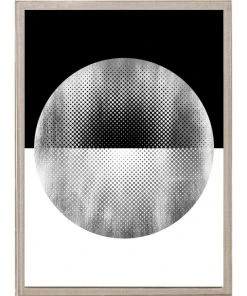 Natural Curiosities Halftone Circles Silver Framed Artwork New Arrivals