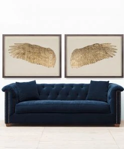 Natural Curiosities Wings Of Love Gold Left Framed Artwork New Arrivals