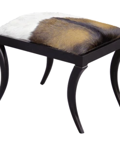 Oly Studio Neta Bench Black With Goatskin